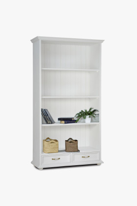 Provence vidék stílusú tömörfa könyvtár kerámia fogantyúval